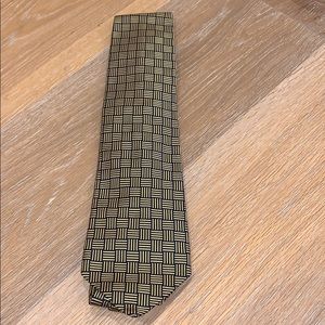 Faconnable silk tie black and gold